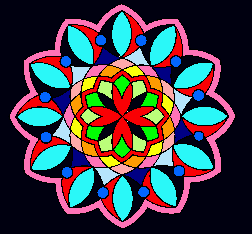 Dibujo Mandala 3 pintado por tesa