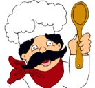 Dibujo Chef con bigote pintado por ggfggg