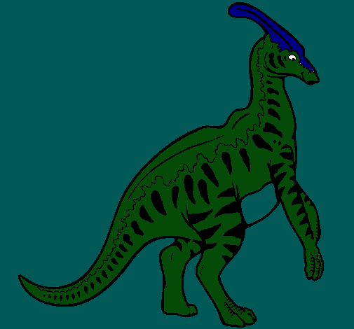 Dibujo Parasaurolofus con rayas pintado por Amaruu