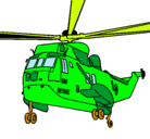 Dibujo Helicóptero al rescate pintado por marino