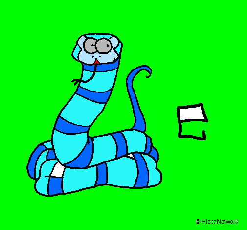 Dibujo Serpiente pintado por loli2