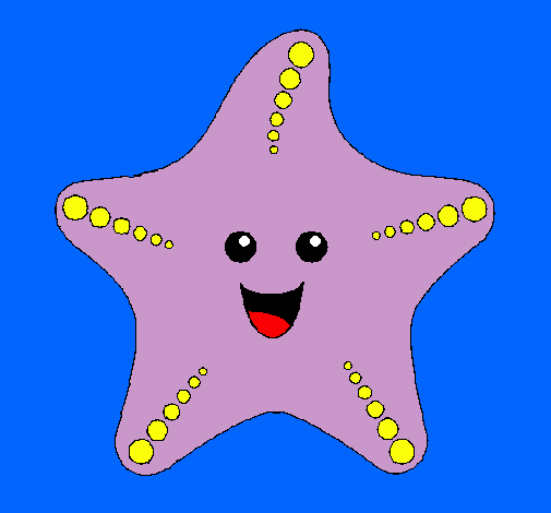 Dibujo Estrella de mar pintado por lentr