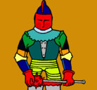 Dibujo Caballero con una maza pintado por avatar