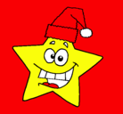 Dibujo estrella de navidad pintado por isaac