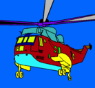 Dibujo Helicóptero al rescate pintado por RAFAHELI