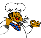 Dibujo Chef degustando pintado por chef