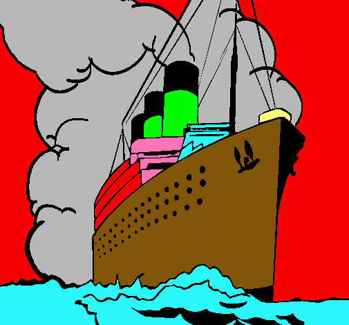 Dibujo Barco de vapor pintado por tochematole