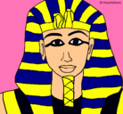 Dibujo Tutankamon pintado por jenlo+
