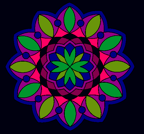 Dibujo Mandala 3 pintado por blanca