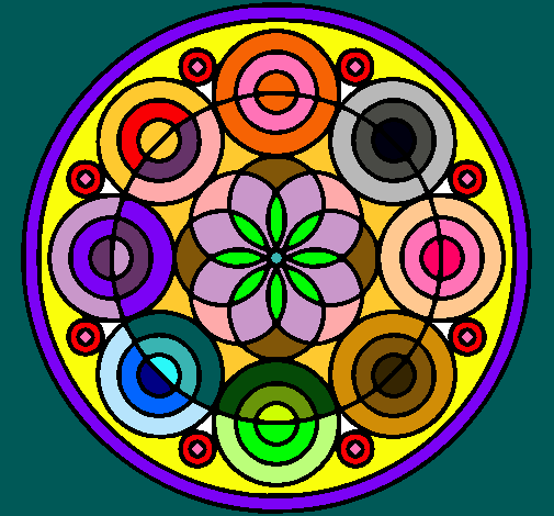 Dibujo Mandala 35 pintado por teresiete