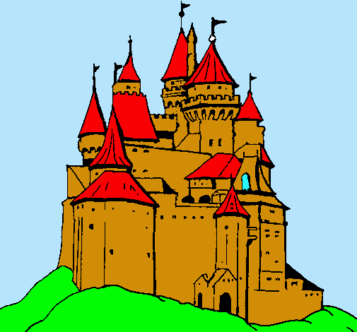 Dibujo Castillo medieval pintado por lluis