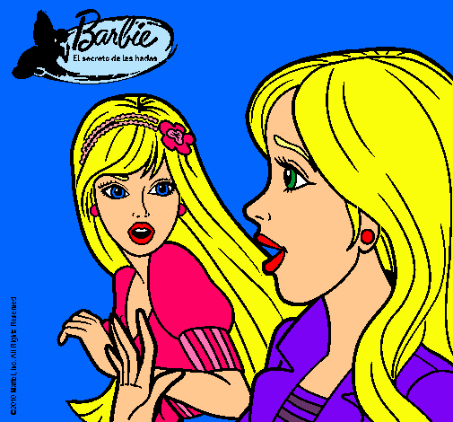 Dibujo Barbie sorprendida pintado por fridam