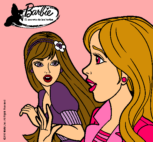 Dibujo Barbie sorprendida pintado por baile 