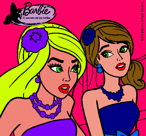 Dibujo Barbie y su amiga pintado por yesenia_jacob