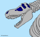 Dibujo Esqueleto tiranosaurio rex pintado por 7894561230