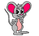 Dibujo Ratón pintado por justina 