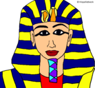 Dibujo Tutankamon pintado por pipi