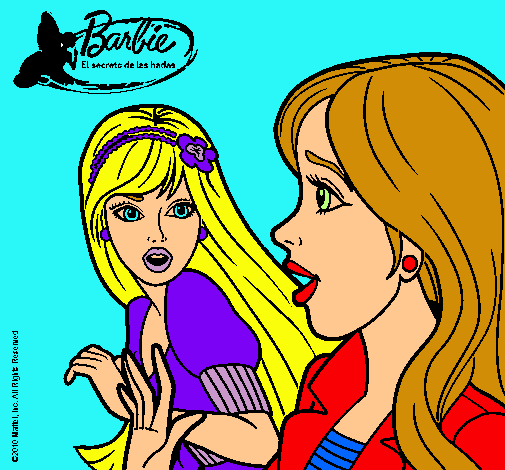 Dibujo Barbie sorprendida pintado por amalia