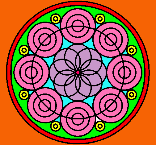 Dibujo Mandala 35 pintado por tochematole