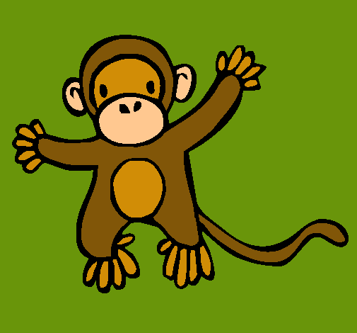Dibujo Mono pintado por LucyVega22