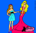 Dibujo Barbie estrena vestido pintado por sacha21