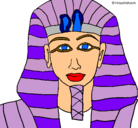 Dibujo Tutankamon pintado por yuri