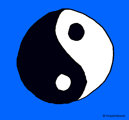 Dibujo Yin yang pintado por NaRuTa 