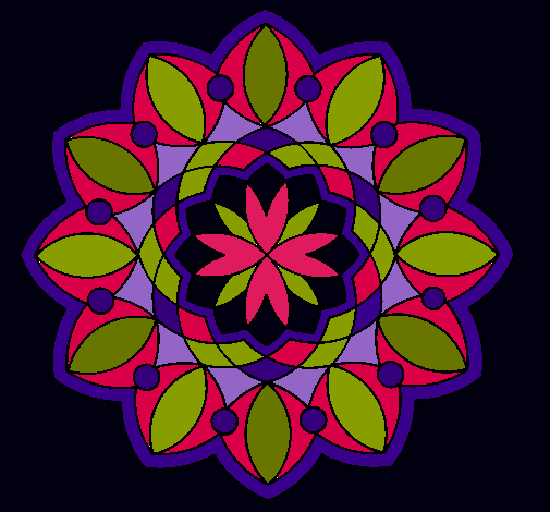 Dibujo Mandala 3 pintado por blanca