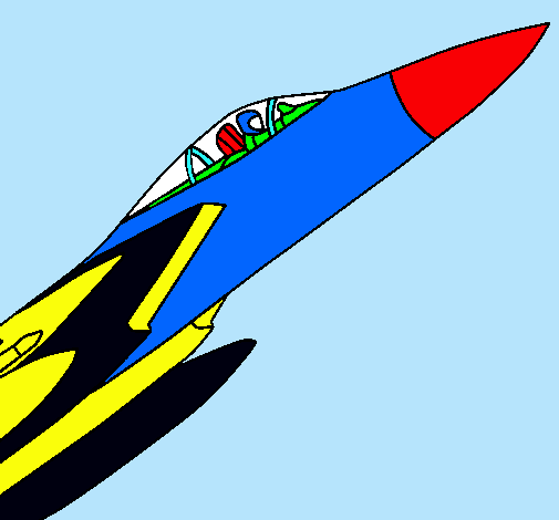 Dibujo Avión de caza pintado por sk8dan