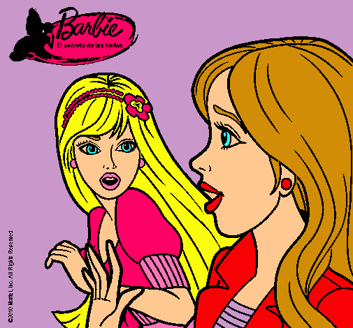 Dibujo Barbie sorprendida pintado por amalia