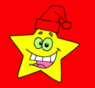 Dibujo estrella de navidad pintado por amalia