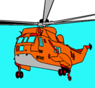 Dibujo Helicóptero al rescate pintado por batista