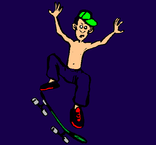 Dibujo Skater pintado por omart