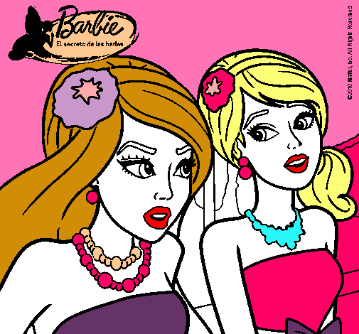 Dibujo Barbie y su amiga pintado por GIA11