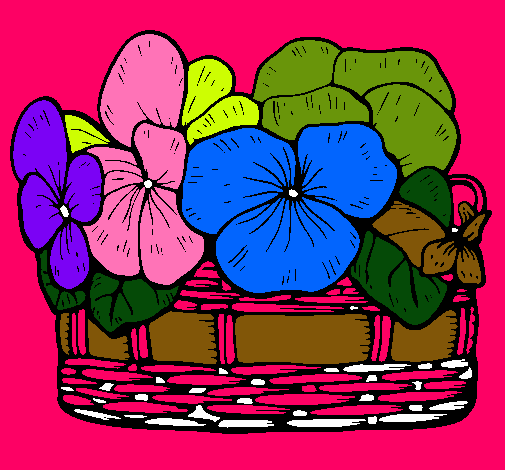 Dibujo Cesta de flores 12 pintado por apachoncita