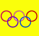 Dibujo Anillas de los juegos olimpícos pintado por azxswderfbnm