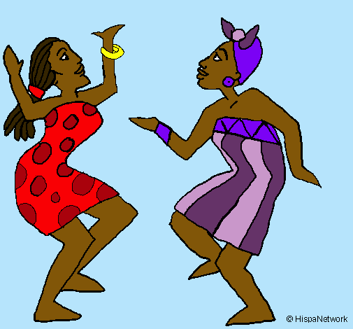 Dibujo Mujeres bailando pintado por jazmille