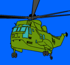 Dibujo Helicóptero al rescate pintado por cori