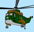 Dibujo Helicóptero al rescate pintado por maluquito
