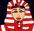 Dibujo Tutankamon pintado por maki