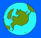 Dibujo Planeta Tierra pintado por 040407