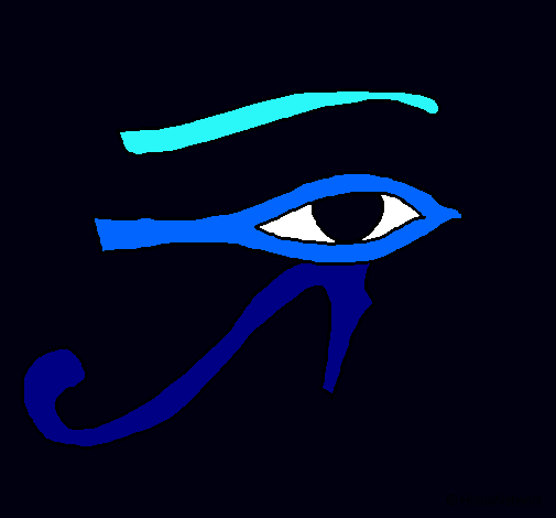 Dibujo Ojo Horus pintado por Aivlis