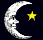 Dibujo Luna y estrella pintado por ERIKA9999999