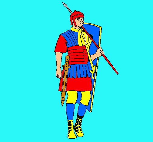Dibujo Soldado romano pintado por danieljosem