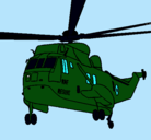 Dibujo Helicóptero al rescate pintado por balon