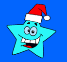 Dibujo estrella de navidad pintado por nachin