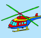 Dibujo Helicóptero  pintado por choccita