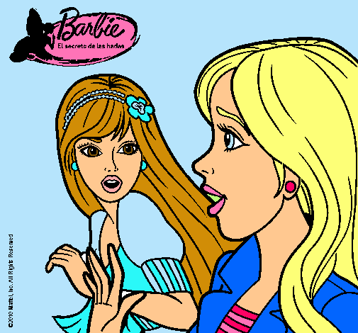 Dibujo Barbie sorprendida pintado por blomitilla