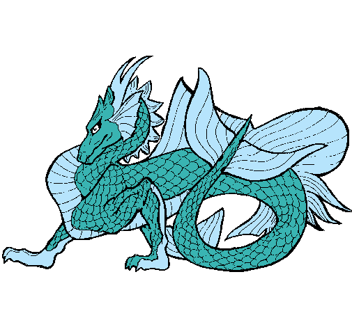 Dibujo Dragón de mar pintado por 13miguel