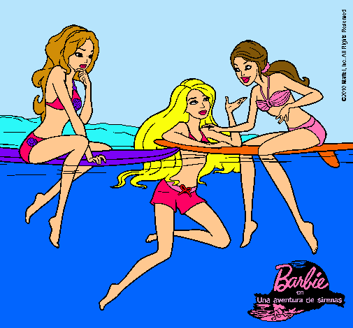 Dibujo Barbie y sus amigas pintado por alejisita